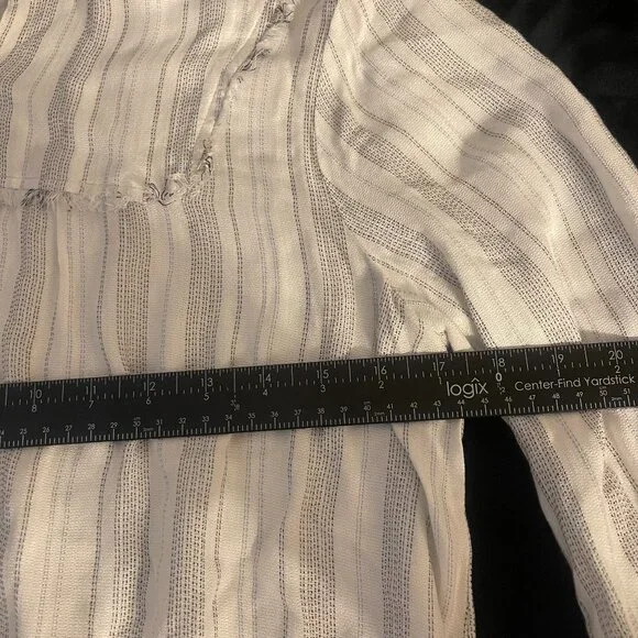 Cloth & Stone White Boho Peasant Blouse Size L NWOT - Picture 6 of 8